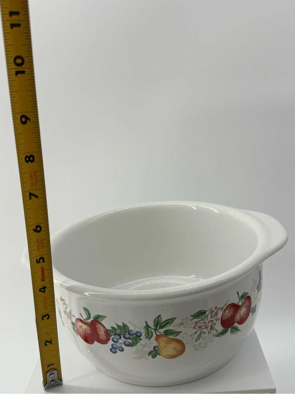Corelle White Serving Bowl with Multicolor Fruit Motif